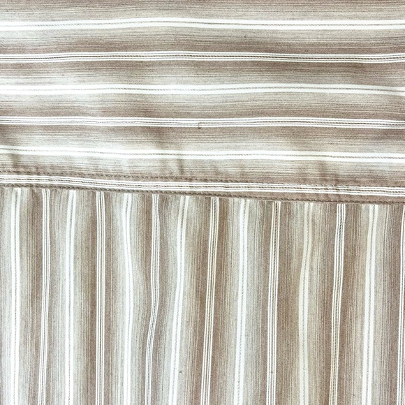 Element Skateboard Projects men’s button down shirt, tan/cream striped, size M - Picture 11 of 12